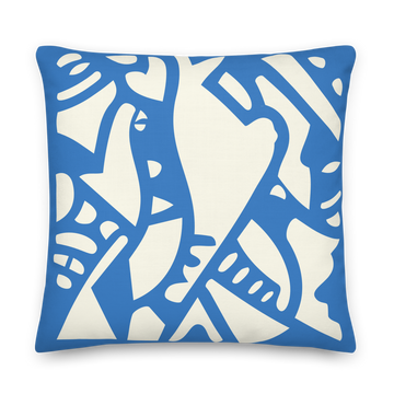 Enchanted Grouse — Azure and Ivory | Mikko Collection Accent Pillow