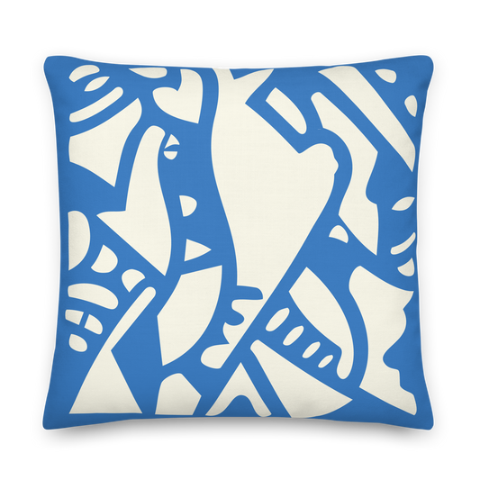 Enchanted Grouse — Azure and Ivory | Mikko Collection Accent Pillow