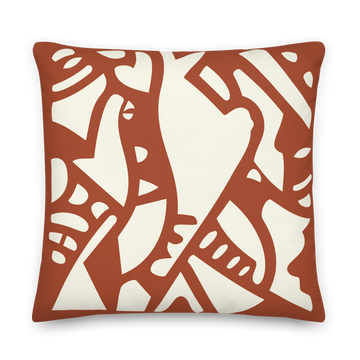 Enchanted Grouse — Brick and Ivory | Mikko Collection Accent Pillow