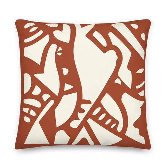 Enchanted Grouse — Brick and Ivory | Mikko Collection Accent Pillow