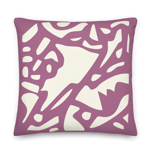 Little Sister — Pink Plum and Ivory | Mikko Collection Accent Pillow
