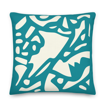 Little Sister — Teal and Ivory | Mikko Collection Accent Pillow