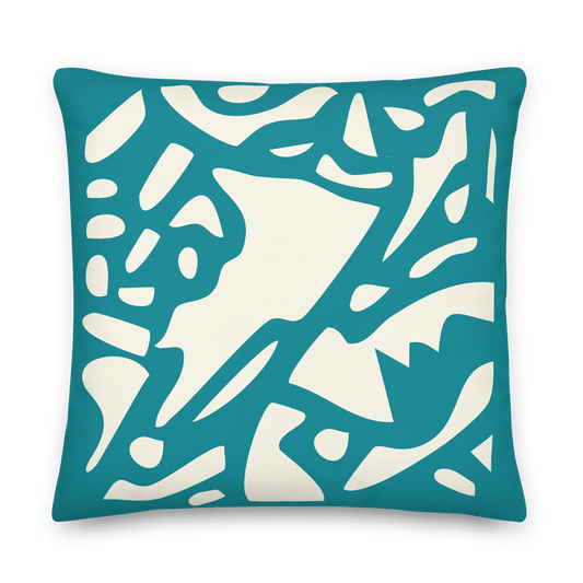 Little Sister — Teal and Ivory | Mikko Collection Accent Pillow