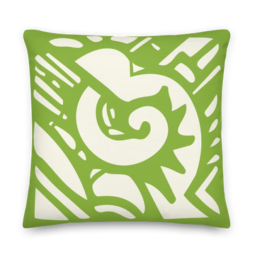 Mirri Cat — Apple Green and Ivory | Mikko Collection Accent Pillow